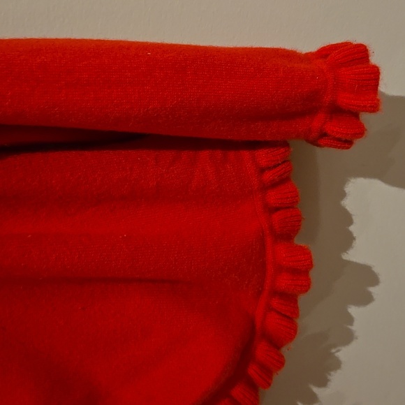 Cashmere Pure Collection Red Ruffle Cardigan - Picture 5 of 6